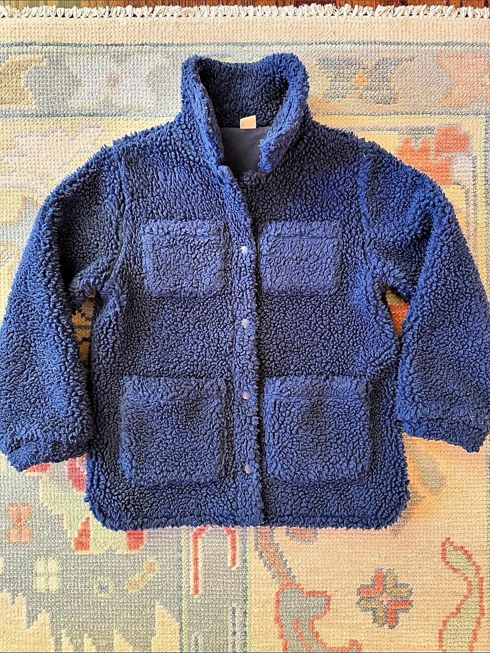 crewcuts Sherpa Fleece Jacket Blue girls 6/7